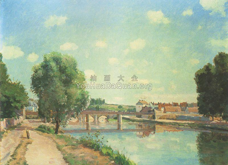 The Railway Bridge at Pontoise - 卡米耶·毕沙罗